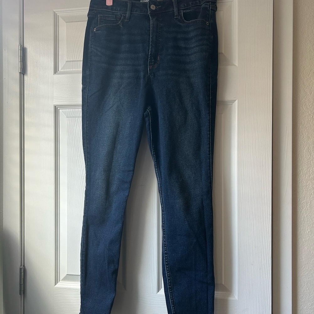 Old Navy 360° Stretch Higher High Rise Rockstar Super Skinny Jeans 14